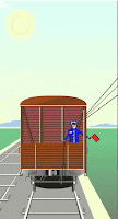 Gif animé chef de gare drapeau